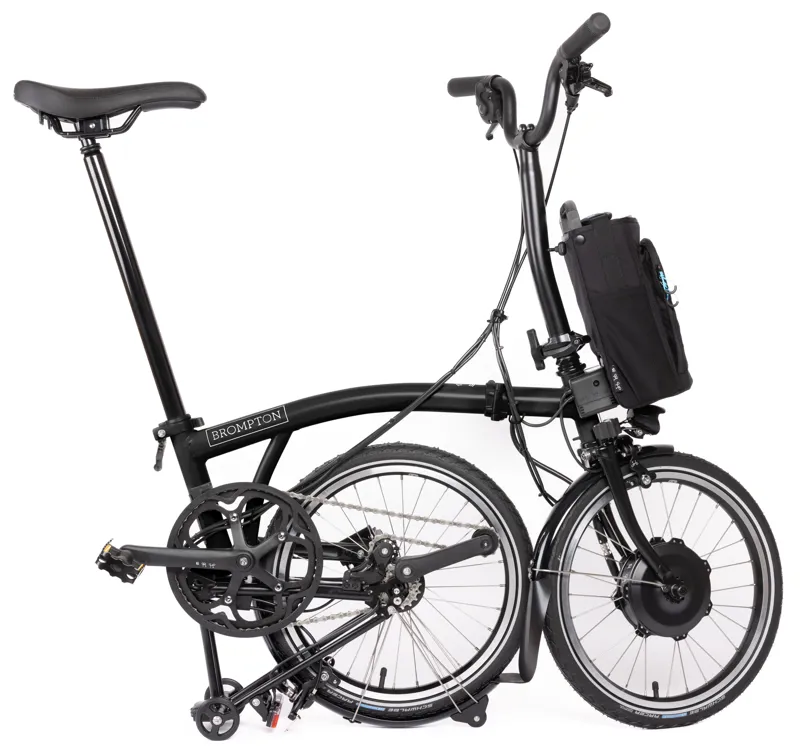 Brompton Electric C Line 4-Speed Folding Bike 2025 in Matt Black-2